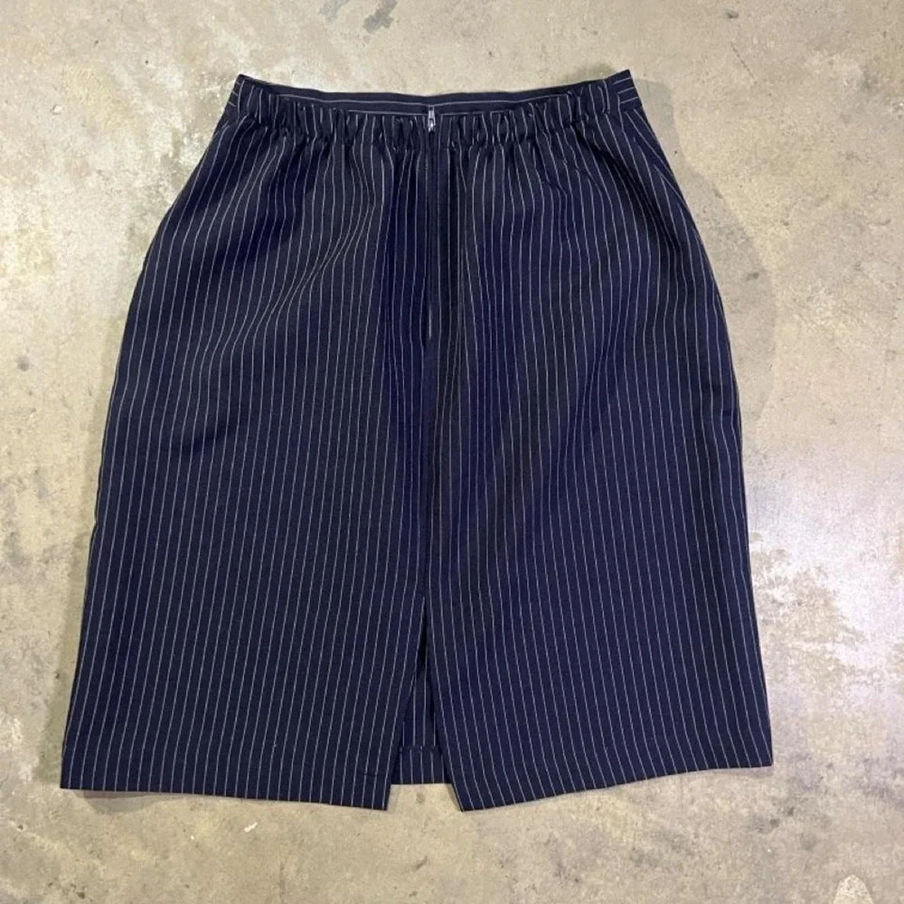 Vintage navy pinstripe skirt
